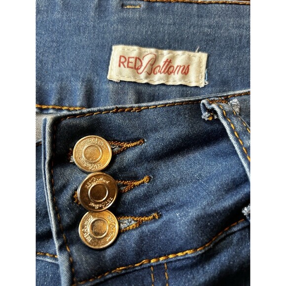 Red Bottoms Women's‎ Size 11/30 Blue Denim Capri Stretch Jeans - Picture 3 of 8